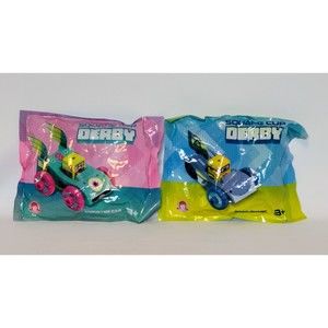 Wendy's Square Cup Derby Kids Meal Toys 2021. Lot Of 2. New.